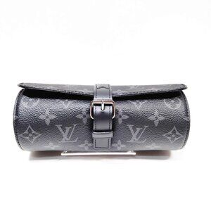 Authentic Louis Vuitton Watch Case Montres Monogram Eclipse mn647-010926